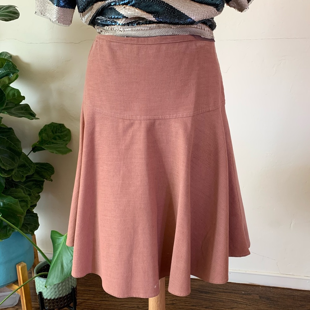 Bubble Gum Pink Fine Corduroy Skirt